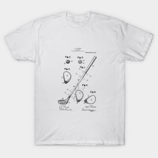 Golf Patent Drawing T-Shirt